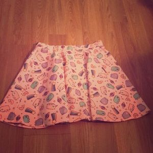 Graphic pushers skater skirt